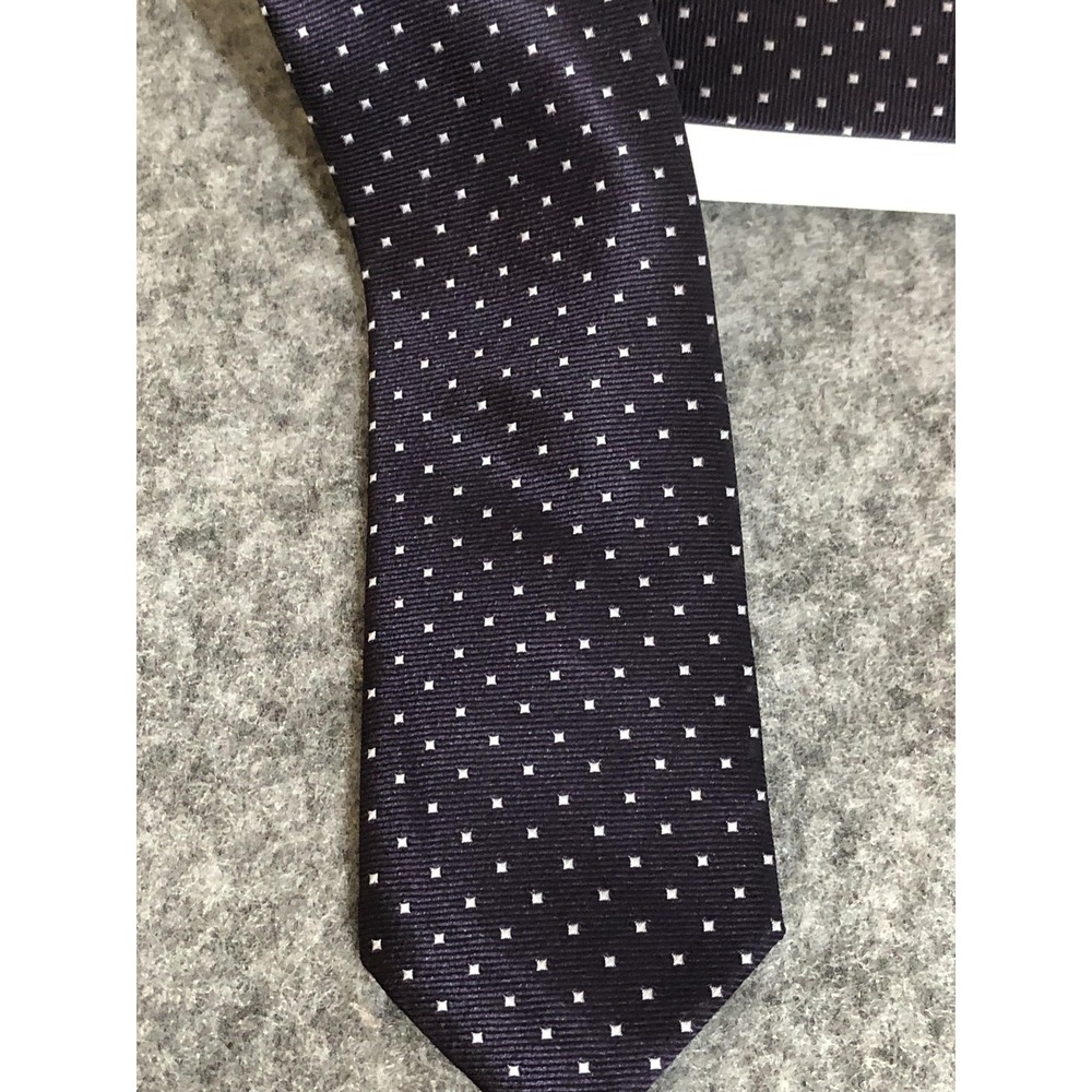 Retreez Tie Mens Purple White Pin Dots Skinny Microfiber Formal Wedding Business